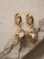 Zircon Lava Geometric Pattern Earrings