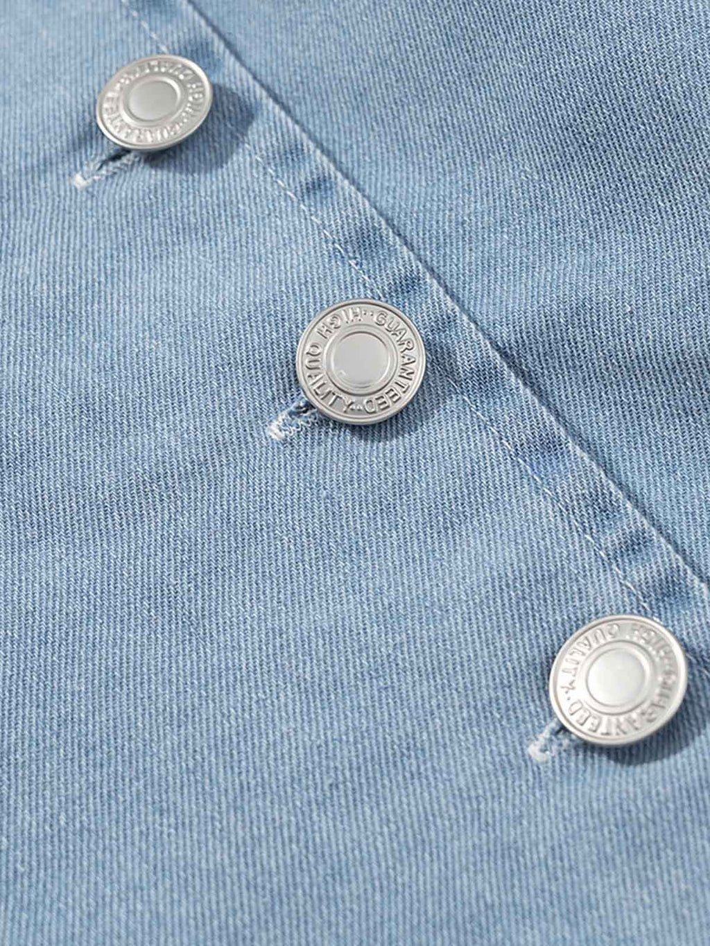 Denim Sleeveless Shirt Dress