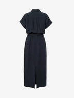 Utility Lyocell Shirt Midi Dress