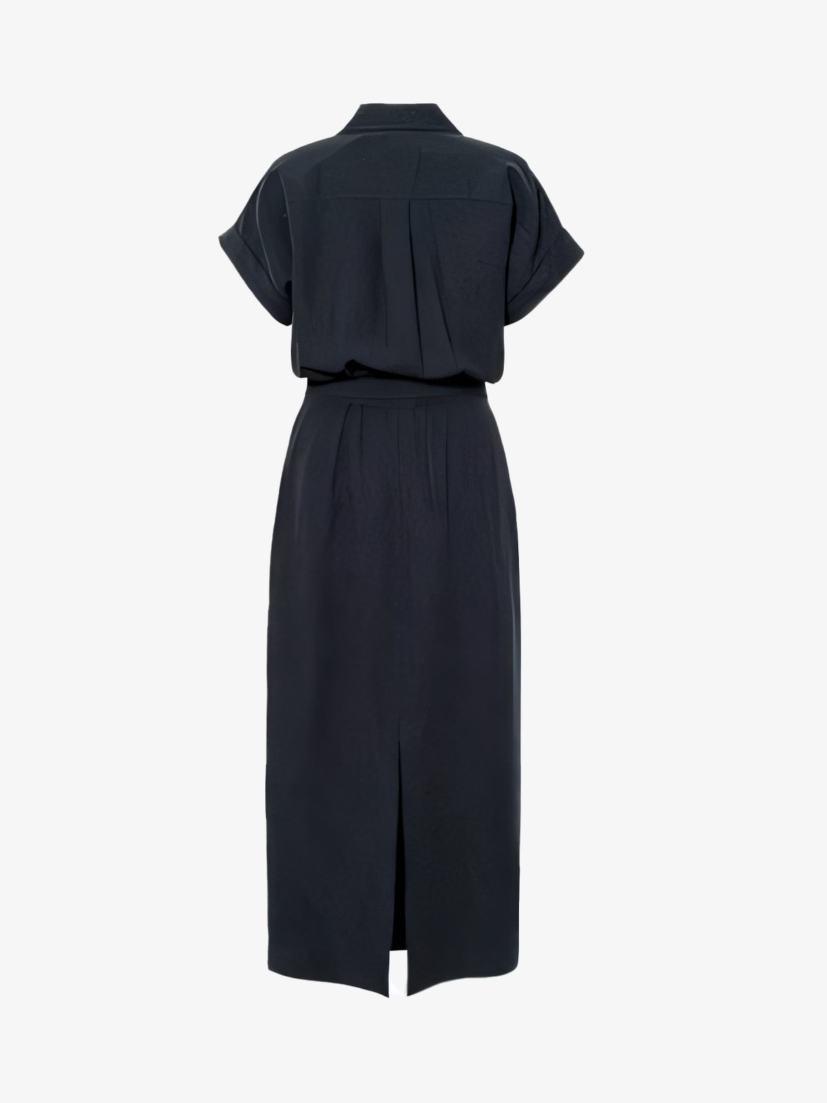 Utility Lyocell Shirt Midi Dress