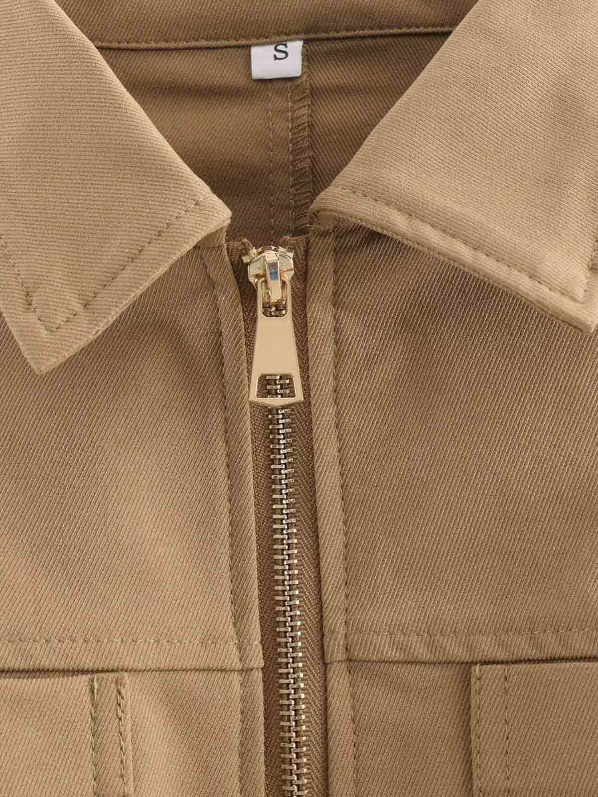 Long-sleeve Drawstring-waist Jacket