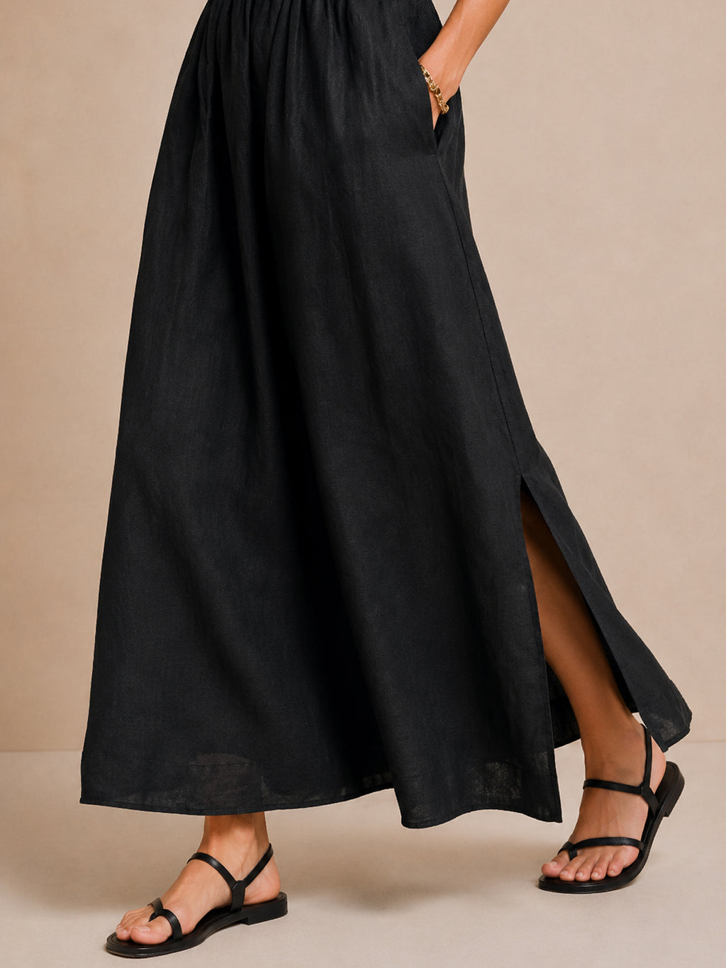 Cutout Slit Maxi Dress