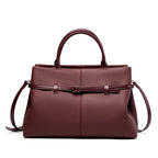 Structured Cowhide Leather Top Handle Bag