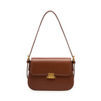 Structured Cowhide Leather Shoulder Bag