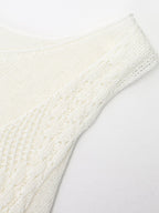 Layered Openwork Linen-Blend Lyocell Knit Tank