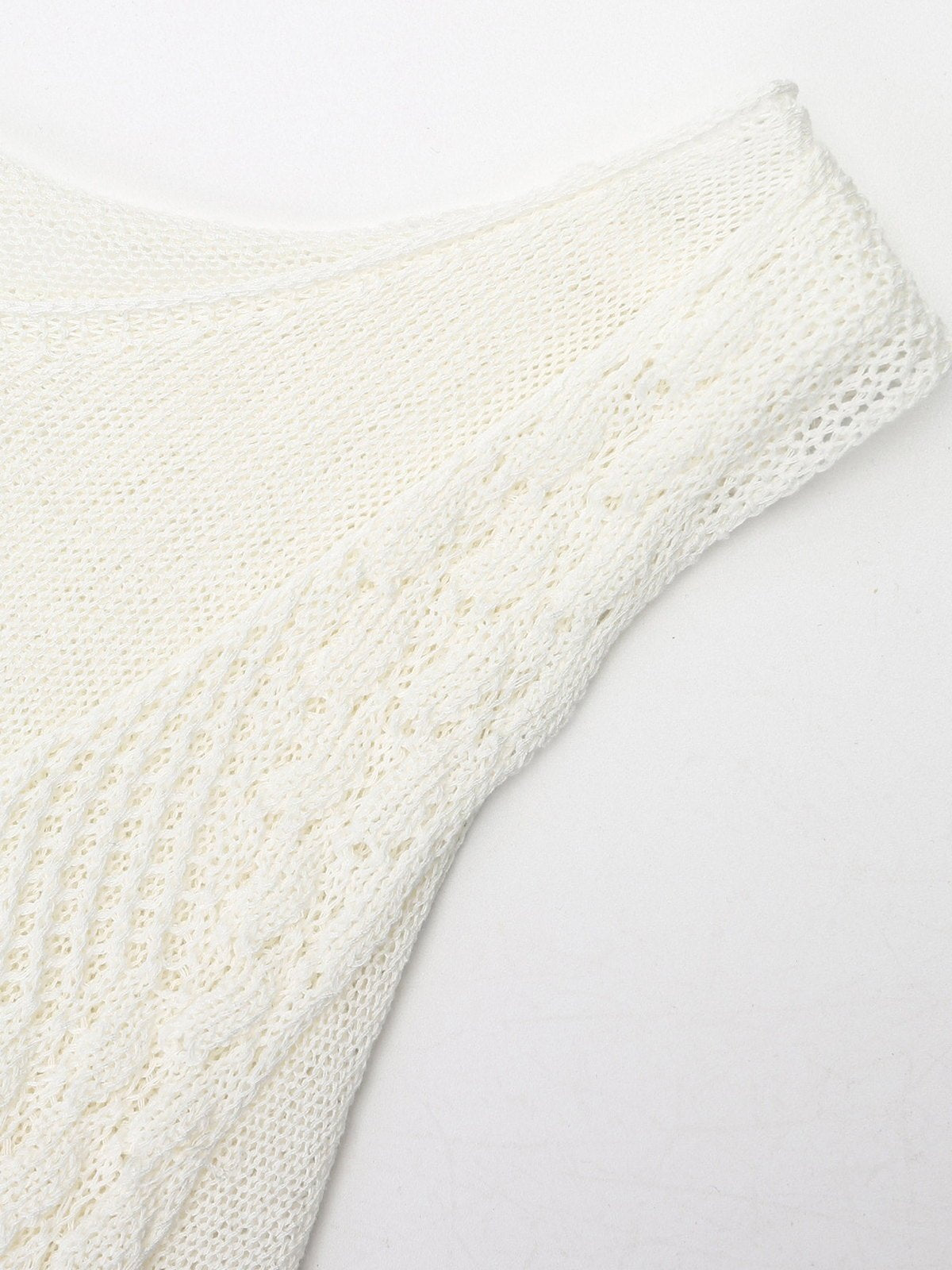 Layered Openwork Linen-Blend Lyocell Knit Tank