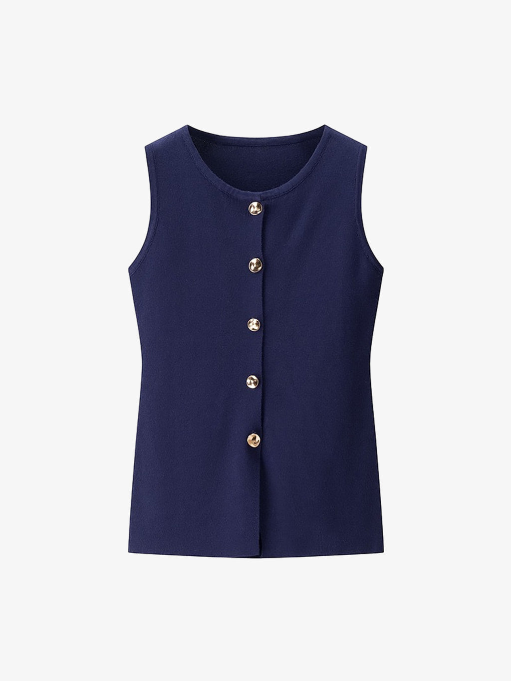 Navy Button Front Knit Two Piece Set
