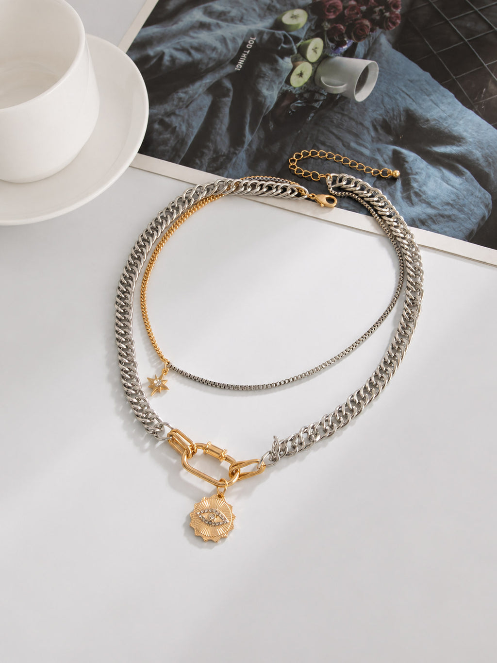 Solstice Eye Layered Necklace