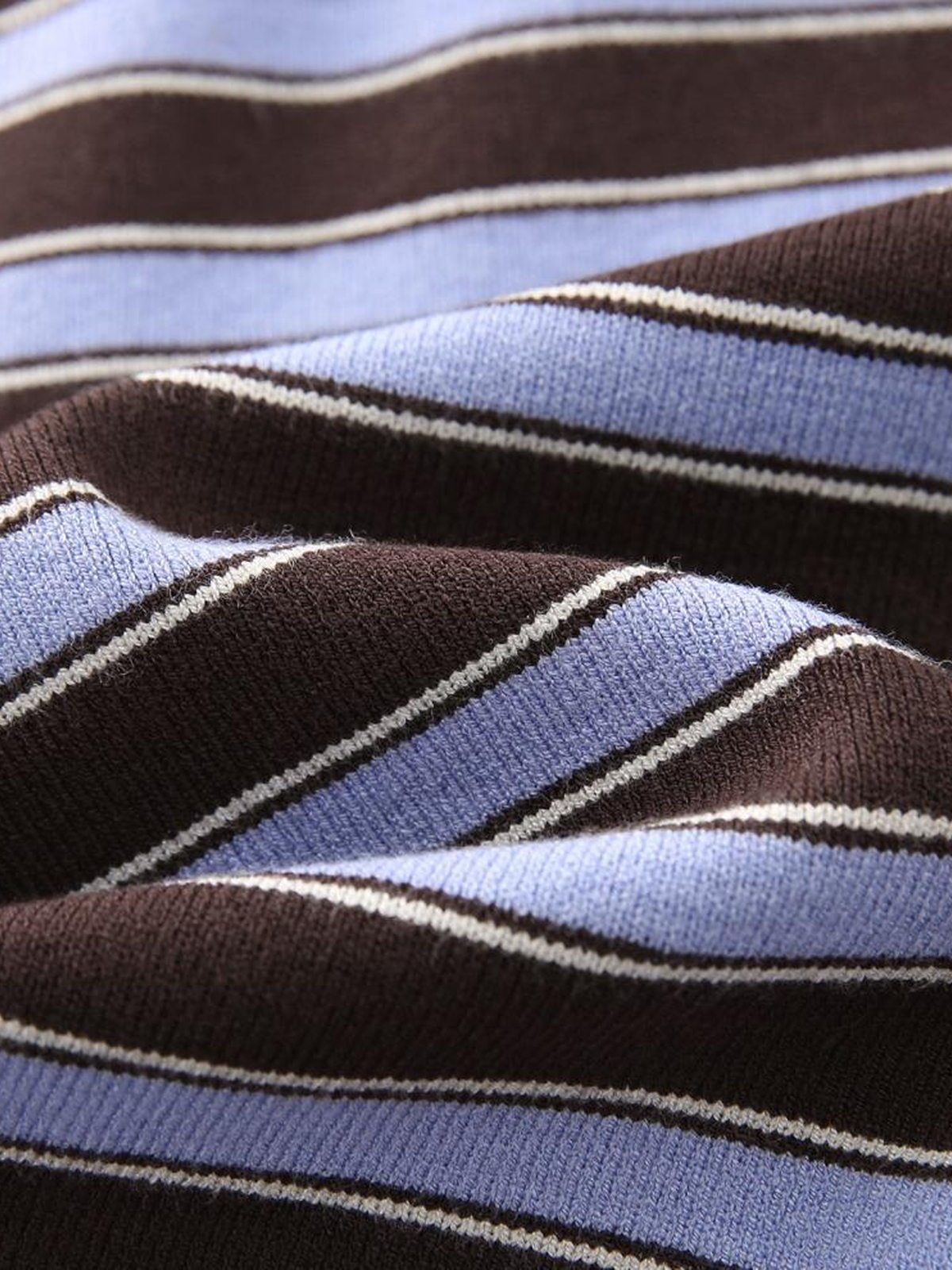 Striped Knit Polo Top