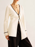 Deep V Neck Knit Cardigan