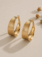 C-Shaped Statement Hoop Earrings