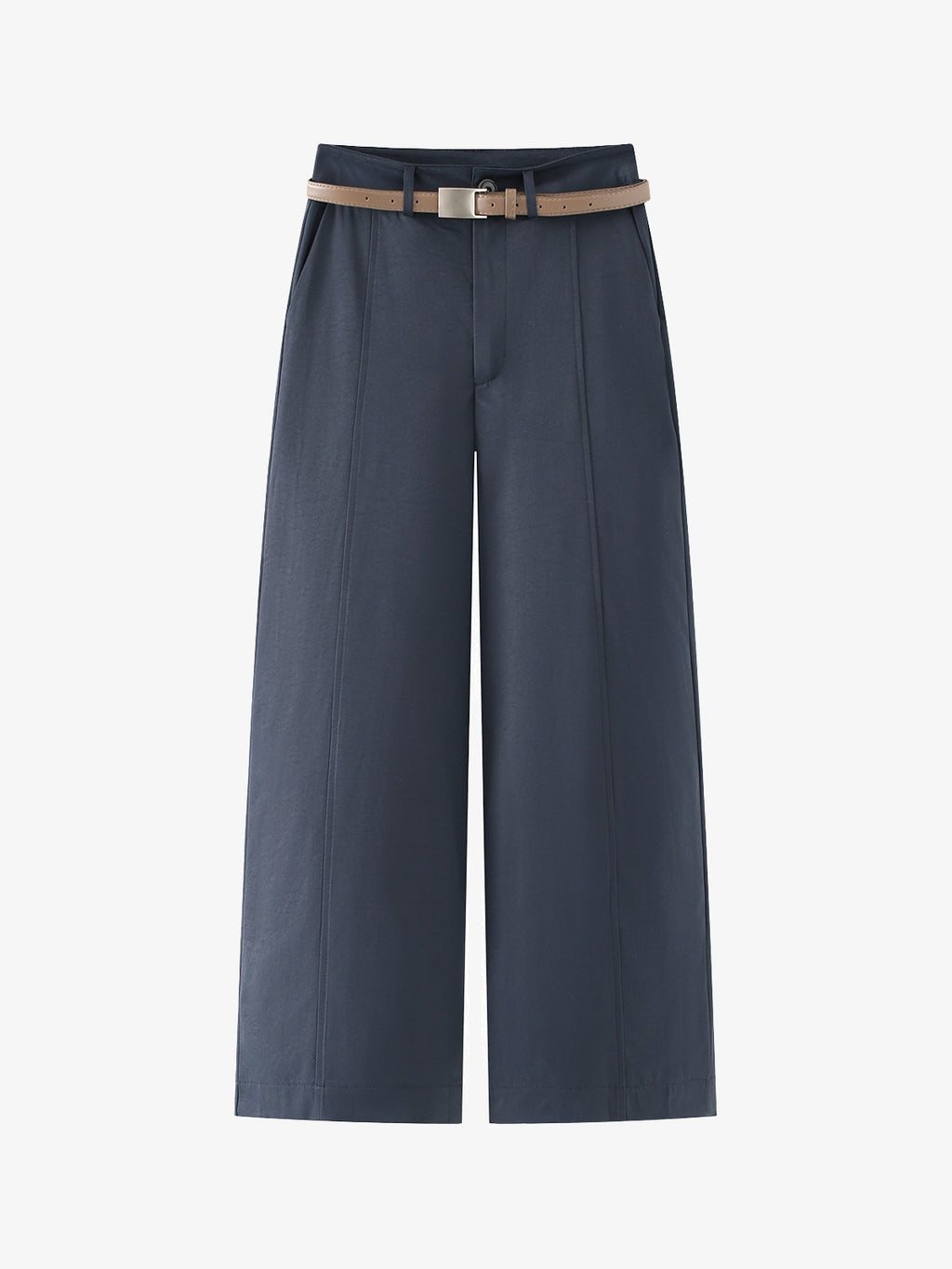 Belted Straight-Leg Trousers