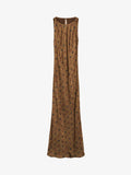Xiangyun Silk Polka-Dot Sleeveless Column Maxi Dress