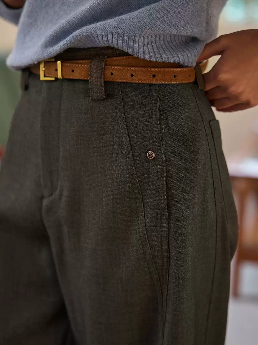 Barrel-Leg Trousers