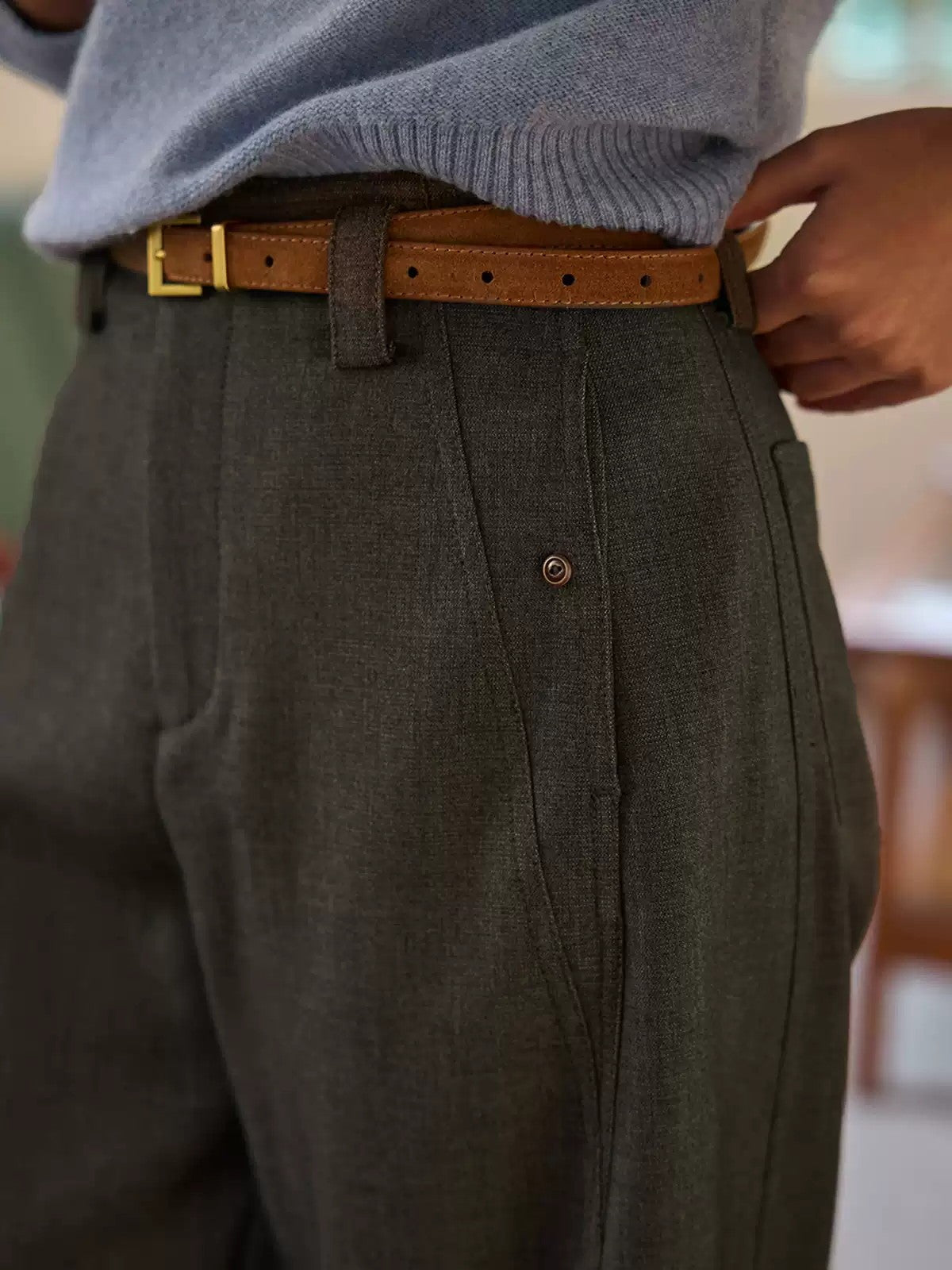 Barrel-Leg Trousers