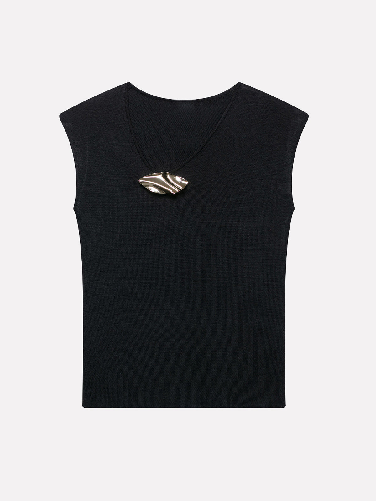Ribbed Knit Sleeveless Cotton Top