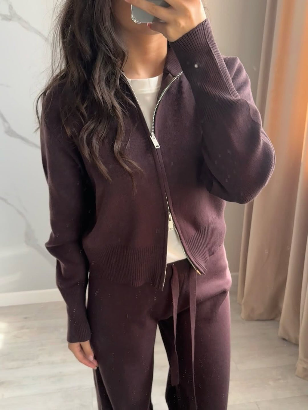 Double Zip Knit Two Piece Set