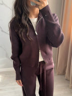 Double Zip Knit Two Piece Set