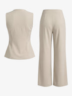 Ensemble deux pièces gilet boutonné