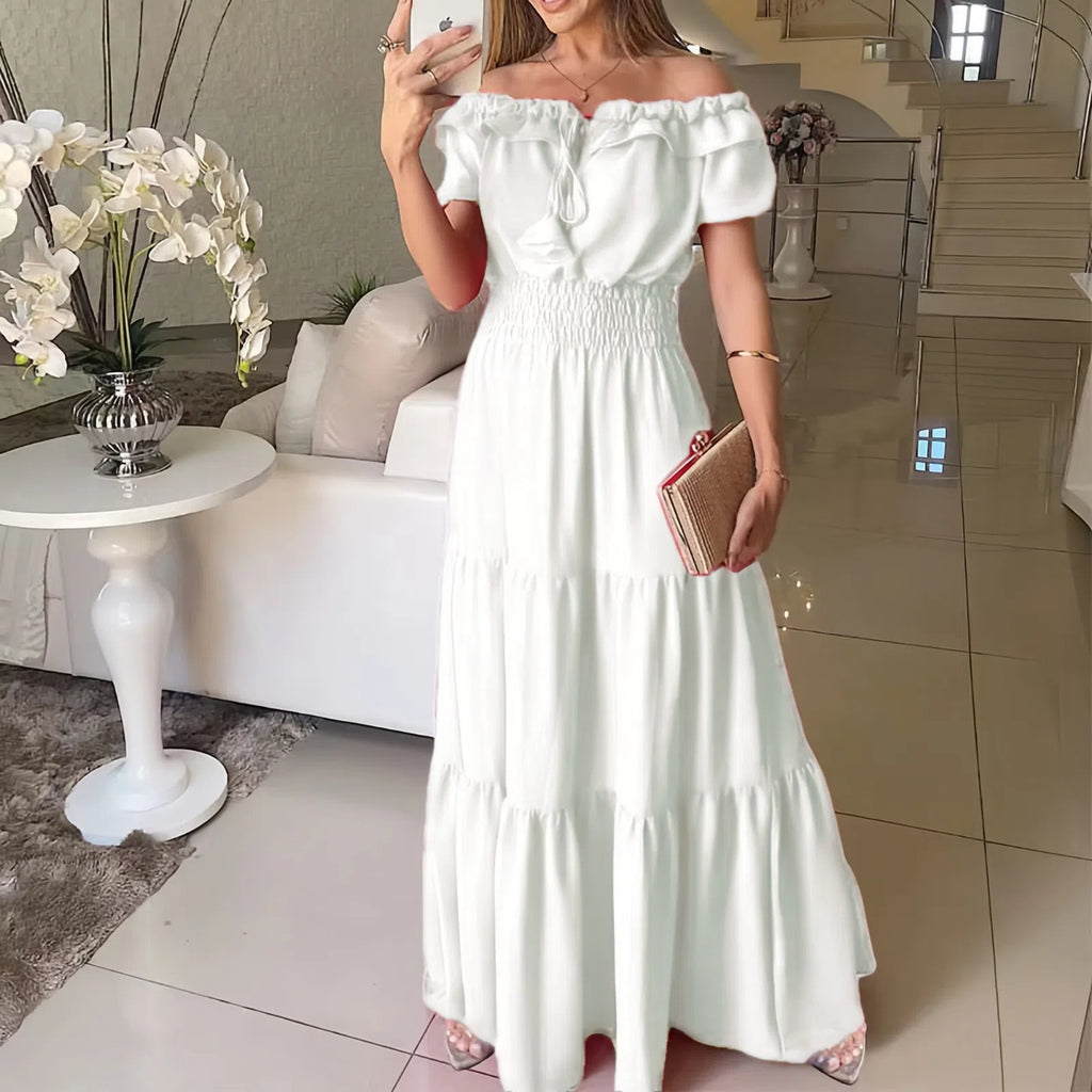 Off-Shoulder Ruffle Tiered Maxi Dress