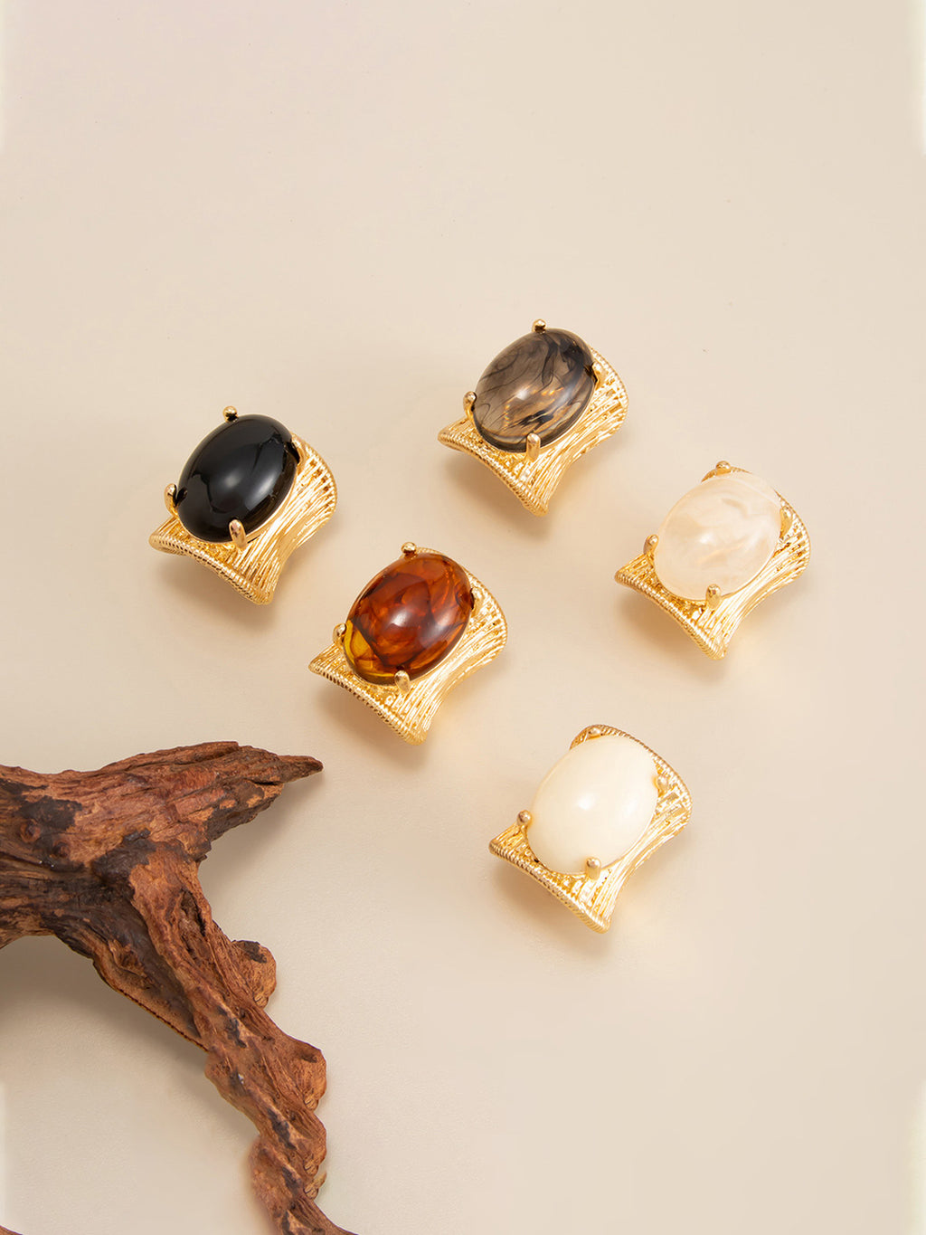Resin Gemstone Inlay Ring