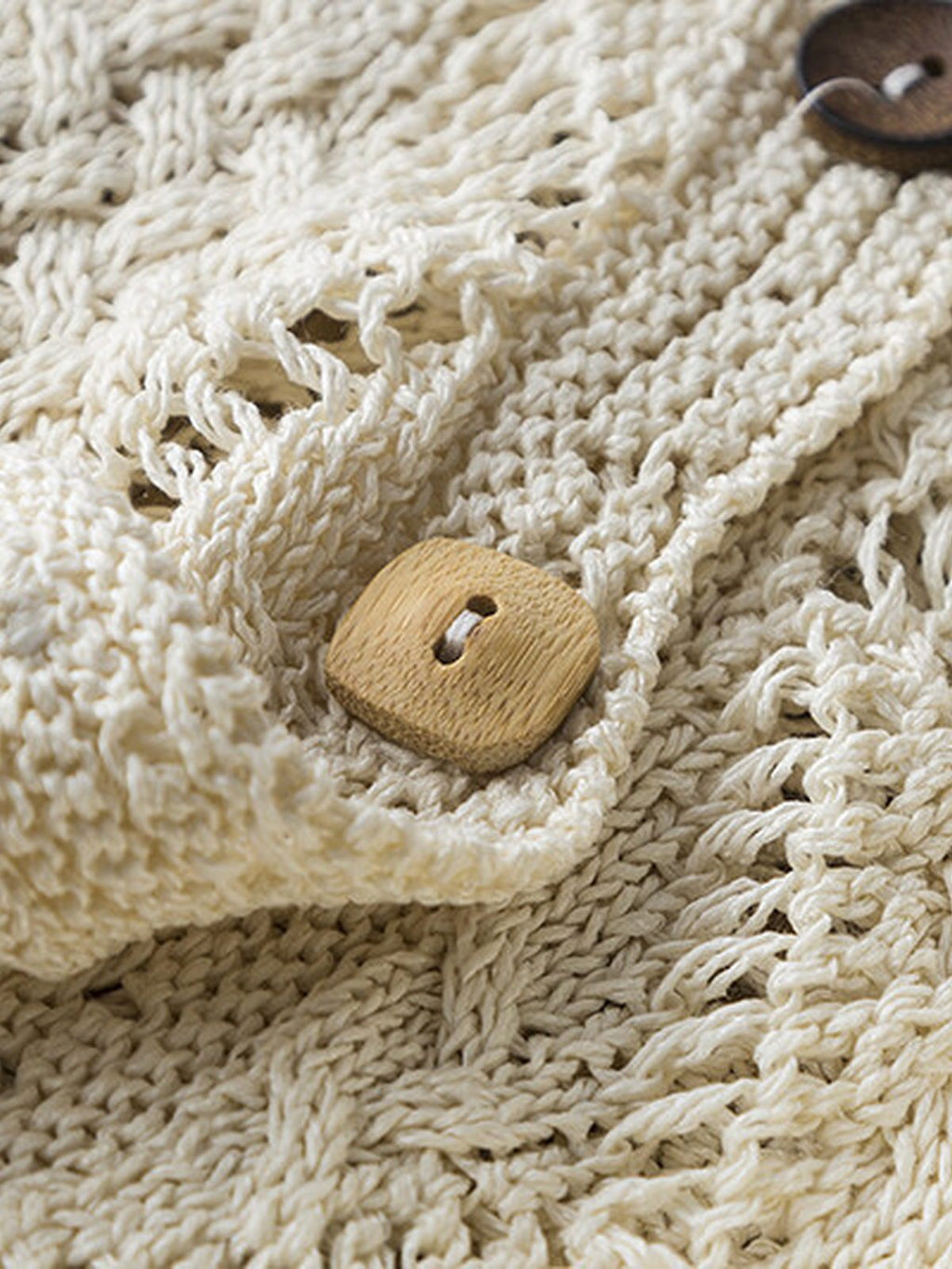 V-Neck Openwork Linen-Blend Paper Yarn Knit Vest