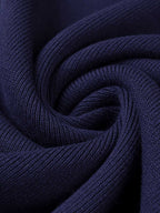 Navy Button Front Knit Two Piece Set
