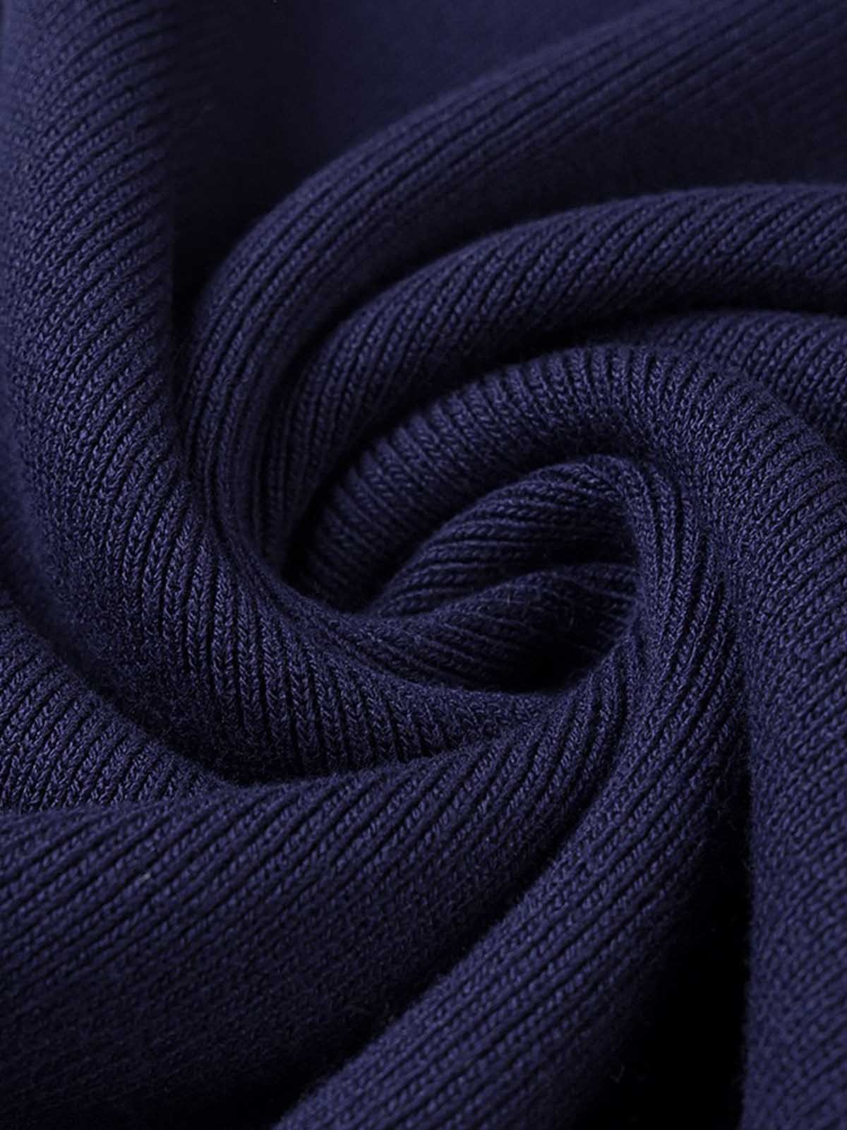 Navy Button Front Knit Two Piece Set