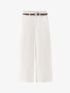 Belted Straight-Leg Trousers