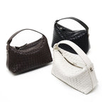 Braided Sheepskin Leather Pillow Bag