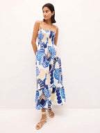 Printed Strapless Camisole Dress