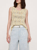 Textured Knit Tie-Waist Top
