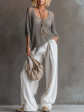 Loose Flowy Linen Wide Leg Pants
