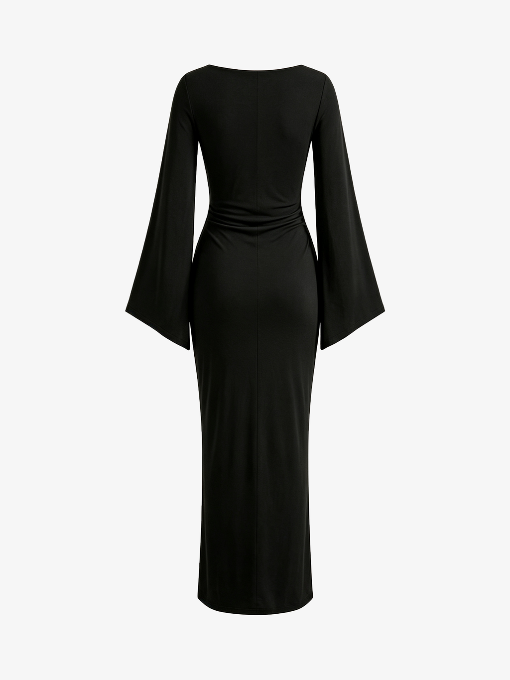 Ruched Long Sleeve Bodycon Maxi Dress