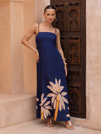 Printed Beaded Maxi Dress