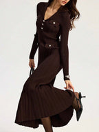 Long Sleeve Knit Midi Dress