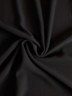 Schwarzes Chiffon-Top und weit geschnittene Hose Dreiteiliges Set