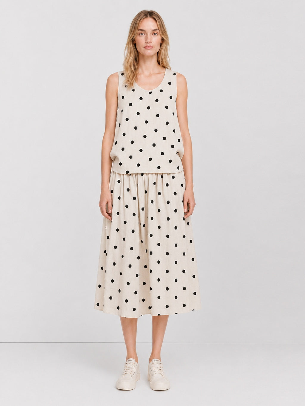 Colorful Polka Dot Linen Set