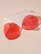Resin Shrimp Chip Stud Earrings
