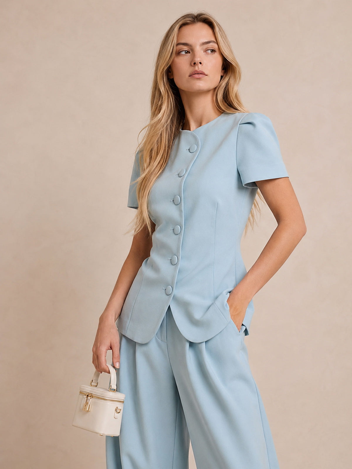 Tailored Top and Balloon Pants Set