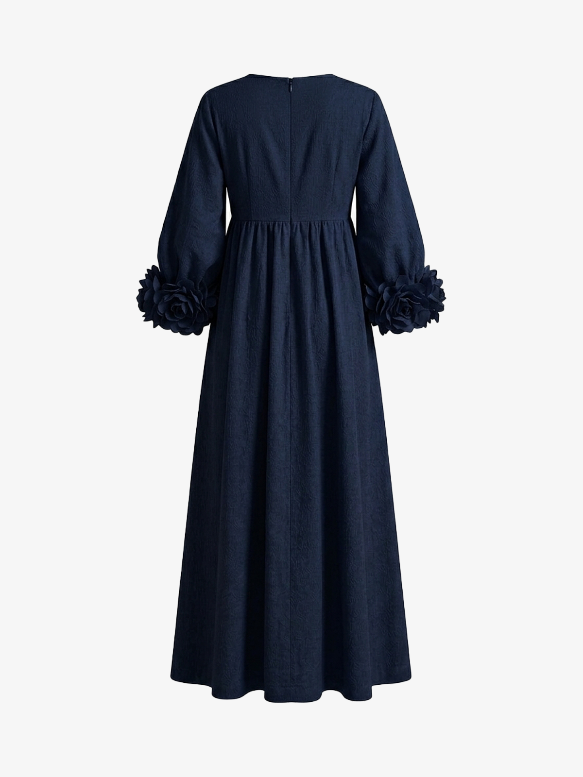 V-Neck Floral Lantern Sleeve Flowy Dress