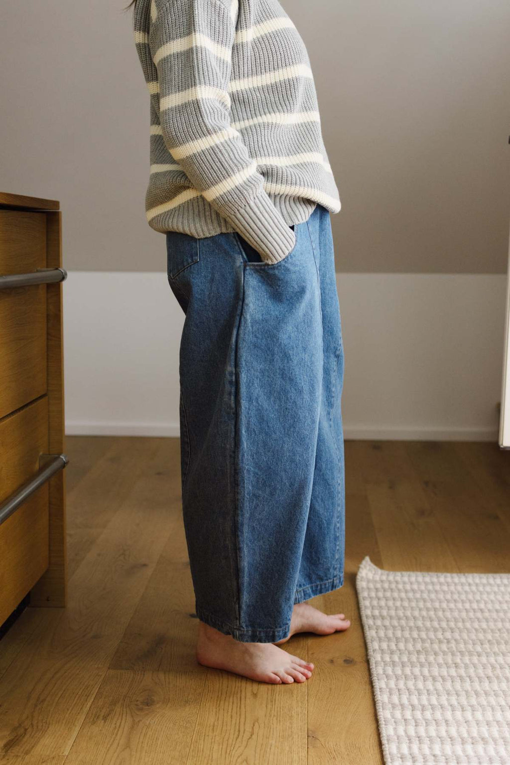 Cotton Blend Track Pants with Side Stripes - Comfortable Wide Leg Joggers for Casual Wear