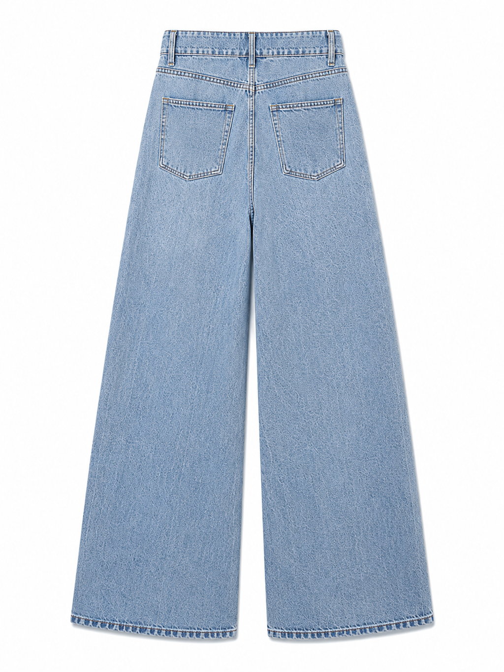 Pantalones vaqueros asimétricos con volantes