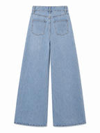 Pantalones vaqueros asimétricos con volantes