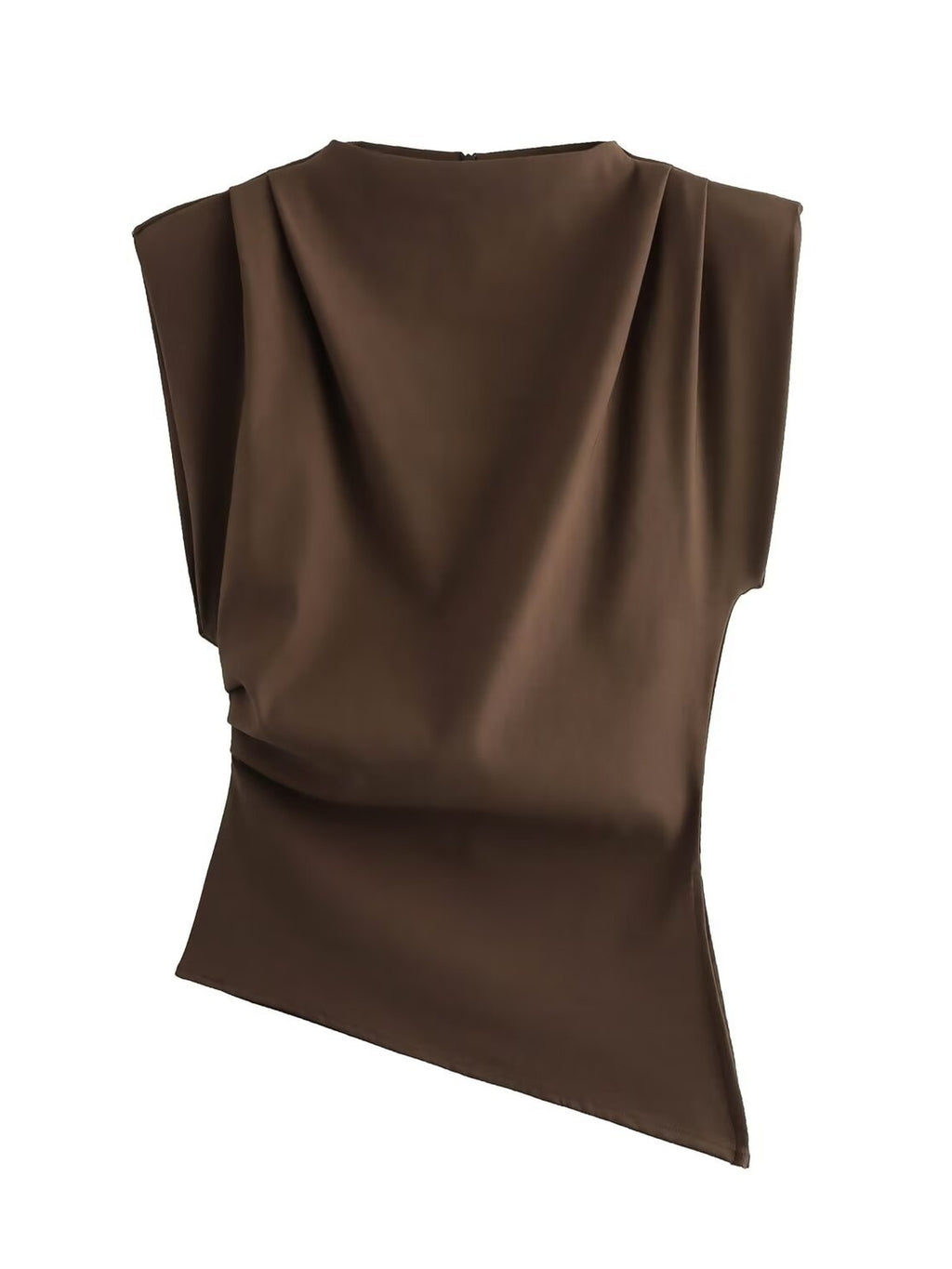 Asymmetric Ruched Shoulder Top