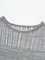 Pointelle Linen-Blend Lyocell Knit Tank