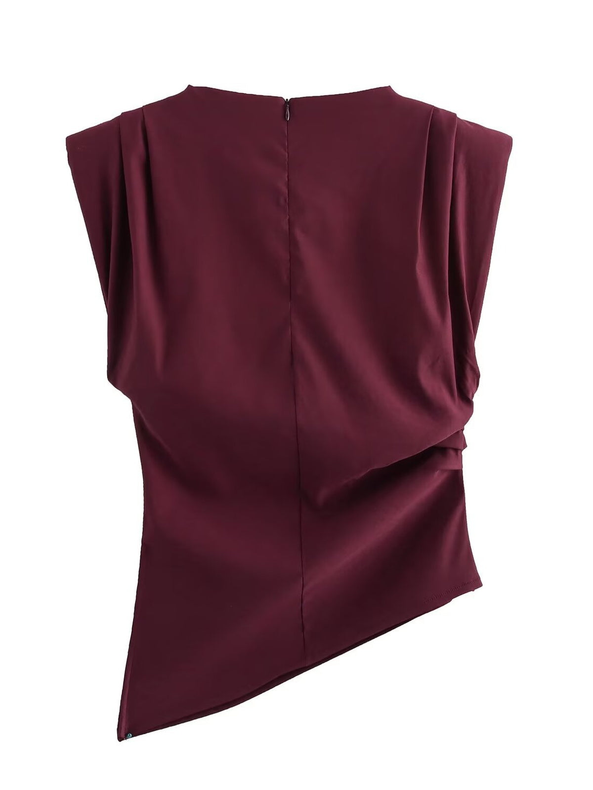 Asymmetric Ruched Shoulder Top