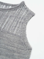 Pointelle Linen-Blend Lyocell Knit Tank