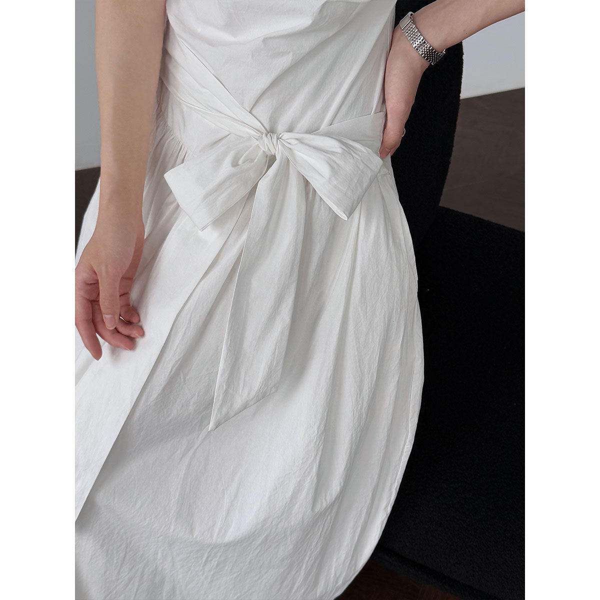 Sleeveless Tie Waist Maxi Dress