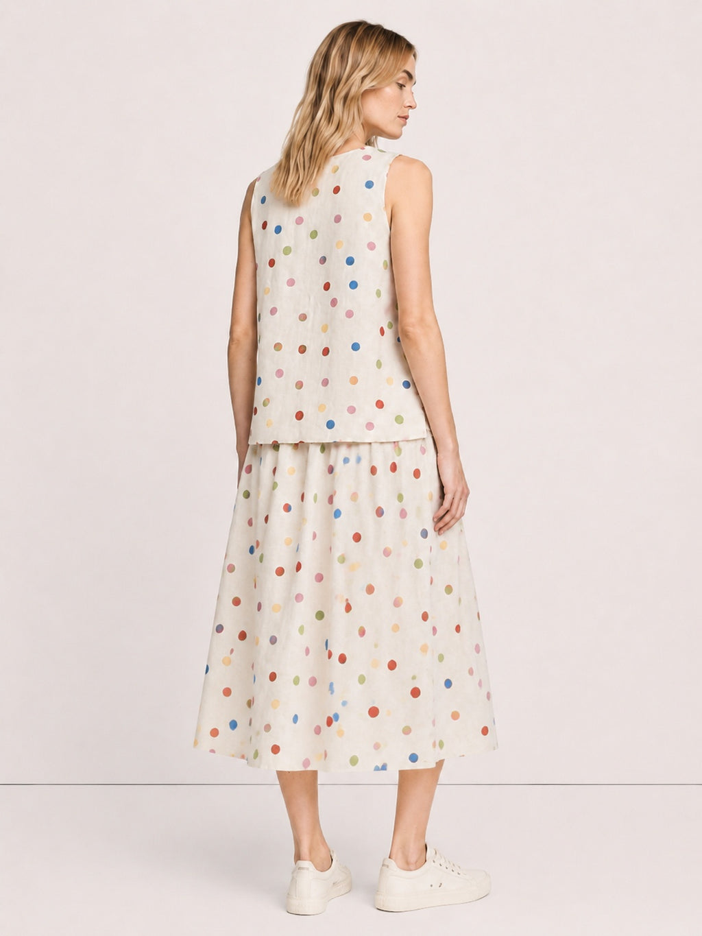 Colorful Polka Dot Linen Set